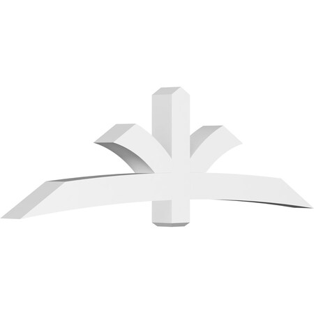 Ekena Millwork Davenport Architectural Grade PVC Gable Bracket, 96"W x 28"H x 6"D x 6"F, 7/12 Pitch GBP096X28X0606DAV00